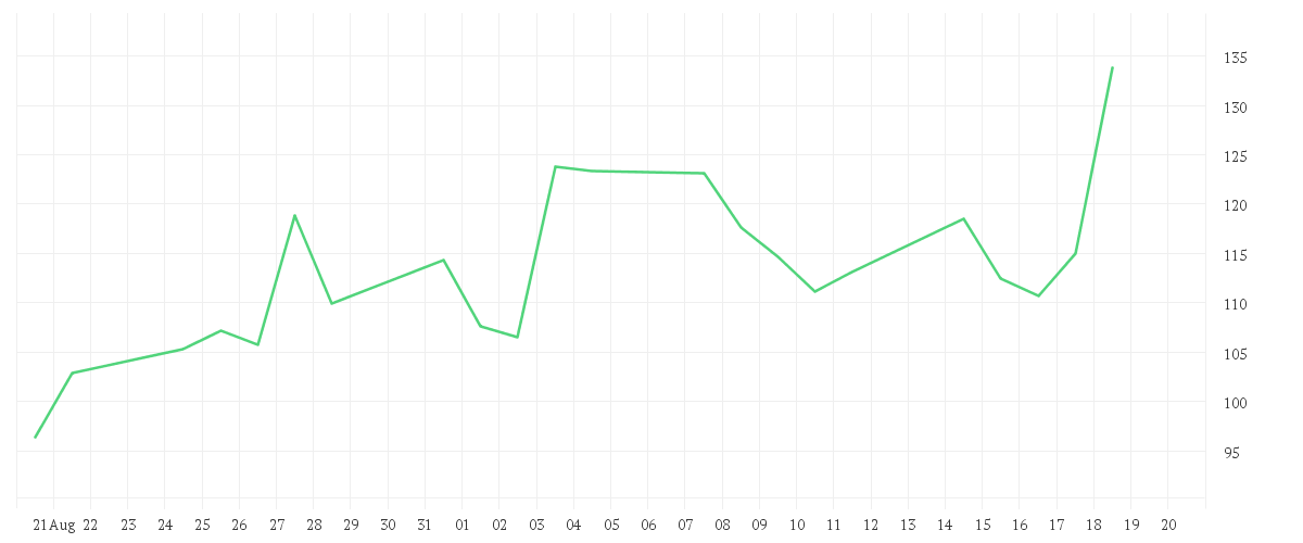 Chart zur Monatsentwicklung von STRATEGY A NEW DL-001